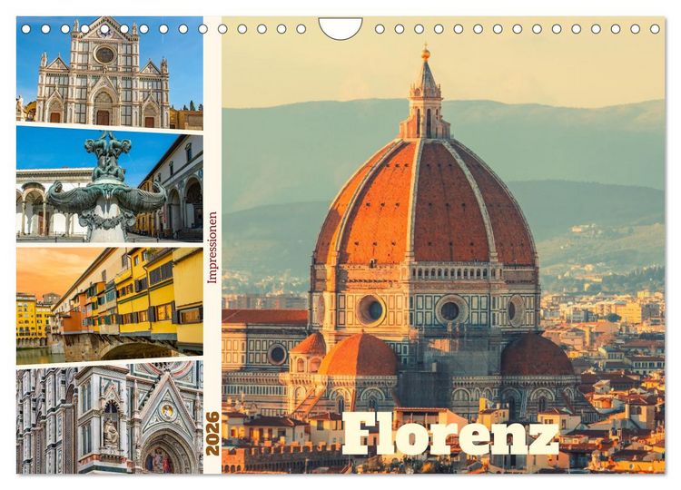 Produktbild: Florenz - Impressionen (Wandkalender 2026 DIN A4 quer), CALVENDO Monatskalender