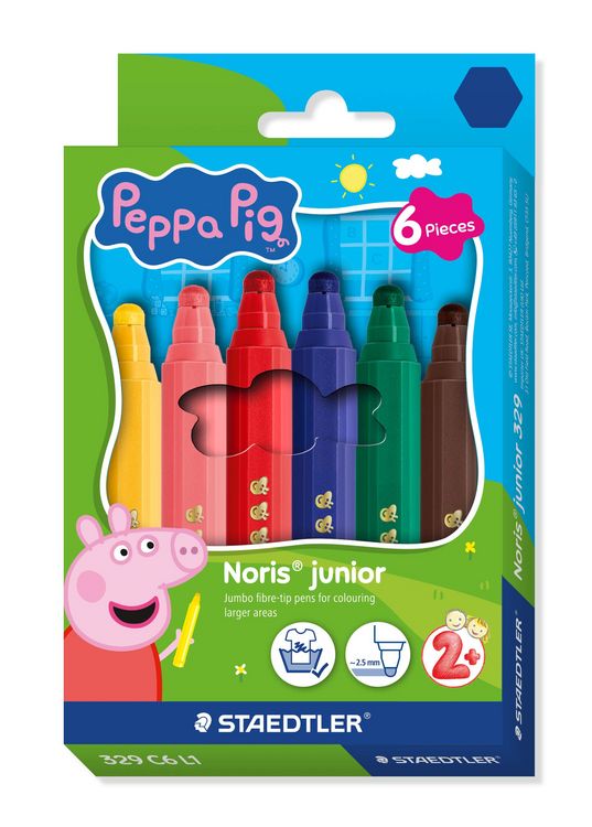 Produktbild: STADTLER Fasermaler Noris&reg; junior Peppa Pig Fasermaler Noris&reg; junior 329 hexagonal