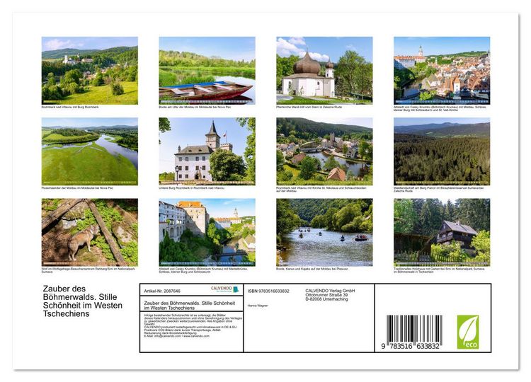 Produktbild: Zauber des B&ouml;hmerwalds. Stille Sch&ouml;nheit im Westen Tschechiens (Wandkalender 2026 DIN A4 quer), CALVENDO Monatskalender