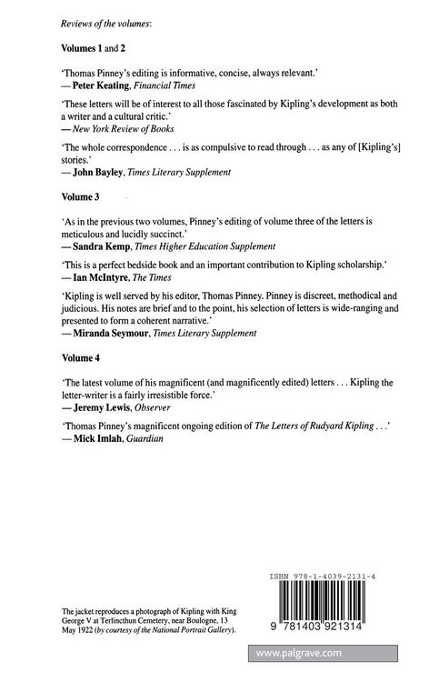 Produktbild: The Letters of Rudyard Kipling