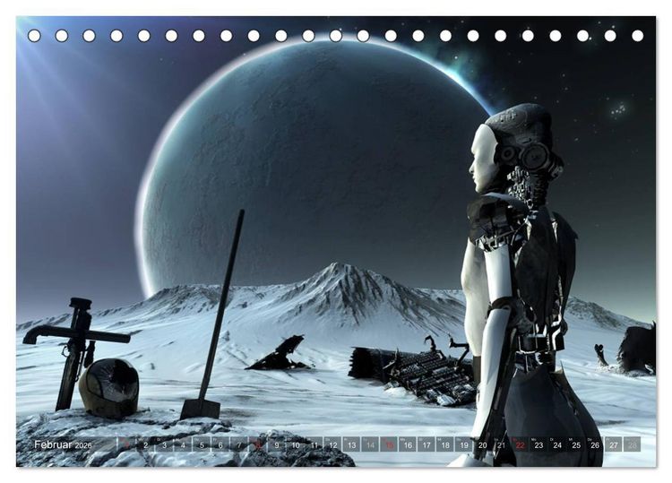 Produktbild: Planetare Traumwelten (Tischkalender 2026 DIN A5 quer), CALVENDO Monatskalender