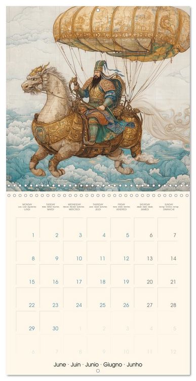 Produktbild: Flying through ancient history with AI (Wall Calendar 2026 12 &times; 12 Inch) CALVENDO 12 Month Wall Calendar