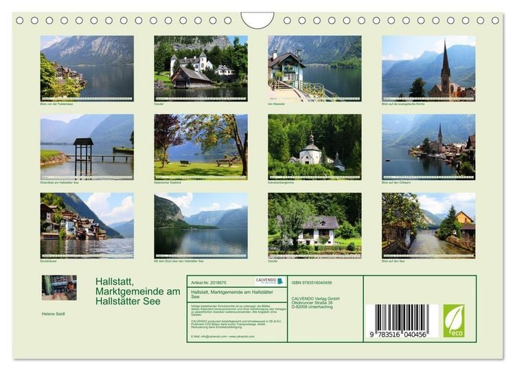 Produktbild: Hallstatt, Marktgemeinde am Hallst&auml;tter See (Wandkalender 2026 DIN A4 quer), CALVENDO Monatskalender
