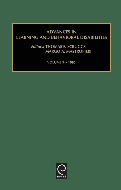 Produktbild: Advances in Learning and Behavioural Disabilities