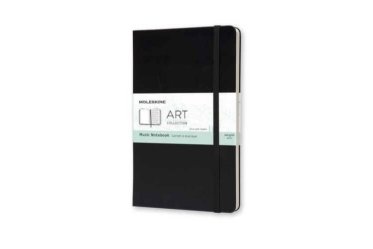 Produktbild: Moleskine Musiknotizbuch, L/A5, 70g-Papier, Hard Cover, Schwarz