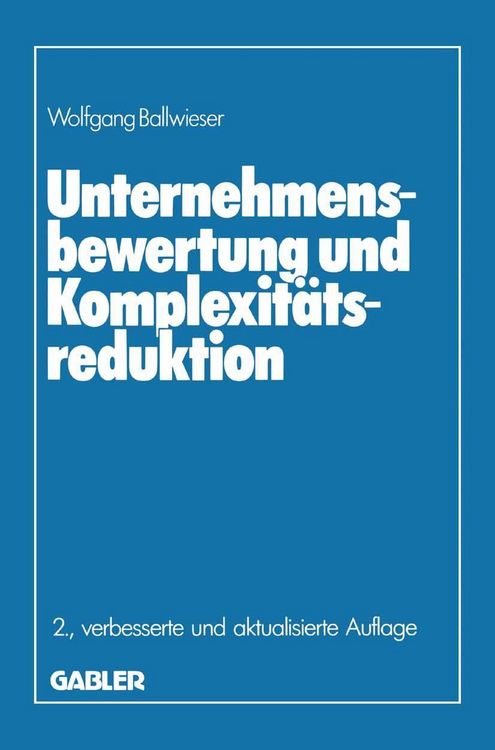Produktbild: Unternehmensbewertung und Komplexit&auml;tsreduktion