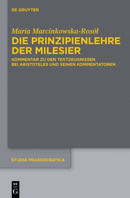 Produktbild: Die Prinzipienlehre der Milesier
