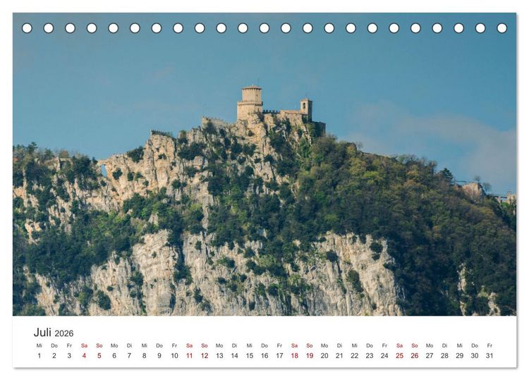 Produktbild: San Marino Die &auml;lteste Republik der Welt (Tischkalender 2026 DIN A5 quer), CALVENDO Monatskalender