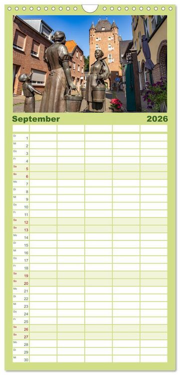 Produktbild: Familienplaner 2026 - Am Niederrhein - Xanten mit 5 Spalten (Wandkalender, 21 x 45 cm) CALVENDO