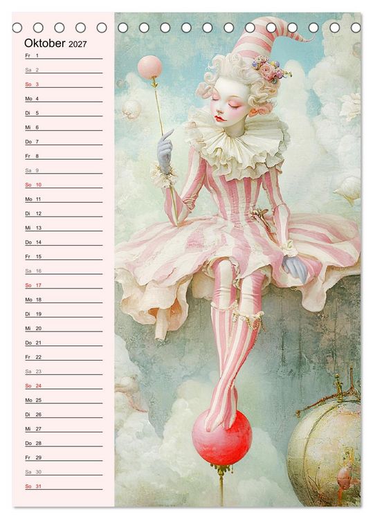 Produktbild: Tarot Wunderwelten. Surrealistische und magische Tarot-Kunst (Tischkalender 2027 DIN A5 hoch), CALVENDO Monatskalender