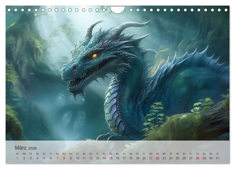 Produktbild: Im Land der sch&ouml;nen Drachen (Wandkalender 2026 DIN A4 quer), CALVENDO Monatskalender