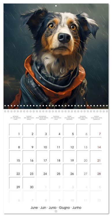 Produktbild: Des chiens styl&eacute;s (Calendrier mural carr&eacute; 2026 30x30 cm) Calendrier double avec une page pour vos prises de notes