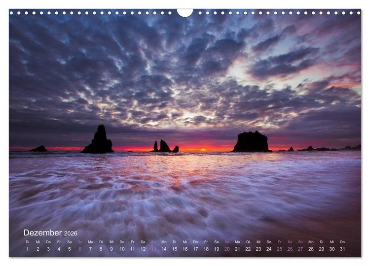 Produktbild: Land im Licht - Berge und K&uuml;sten in Oregon und Washington - von Jeremy Cram (Wandkalender 2026 DIN A3 quer), CALVENDO Monatskalender