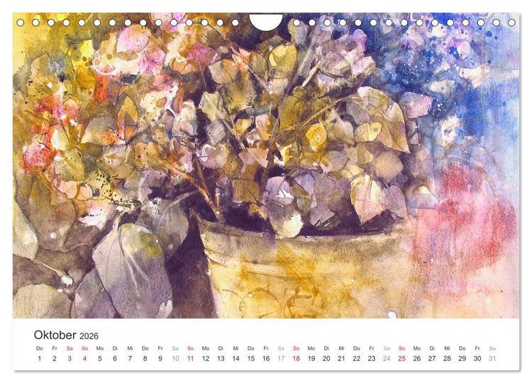 Produktbild: Bl&uuml;tenzauber - Aquarelle von ECKARD FUNCK (Wandkalender 2026 DIN A4 quer), CALVENDO Monatskalender