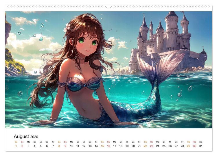 Produktbild: Meerjungfrauen - geheimnisvolle Sch&ouml;nheiten des Meeres (Wandkalender 2026 DIN A2 quer), CALVENDO Monatskalender