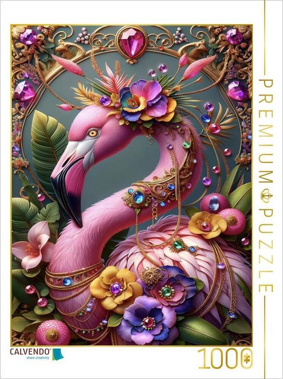 Produktbild: CALVENDO Puzzle Magie des Flamingos | 1000 Teile Lege-Gr&ouml;&szlig;e 64x48cm Foto-Puzzle f&uuml;r gl&uuml;ckliche Stunden