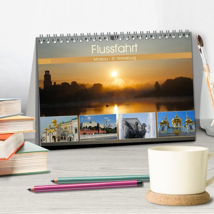 Produktbild: Flussfahrt Moskau - St. Petersburg (Tischkalender 2026 DIN A5 quer), CALVENDO Monatskalender