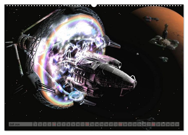 Produktbild: Zukunftswelten (Science Fiction) (hochwertiger Premium Wandkalender 2026 DIN A2 quer), Kunstdruck in Hochglanz