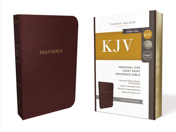 Produktbild: KJV Holy Bible: Personal Size Giant Print with 43,000 Cross References, Burgundy Bonded Leather, Red Letter, Comfort Print: King James Version