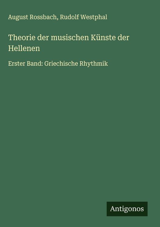 Produktbild: Theorie der musischen K&uuml;nste der Hellenen