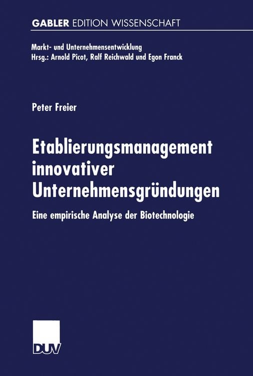 Produktbild: Etablierungsmanagement innovativer Unternehmensgr&uuml;ndungen