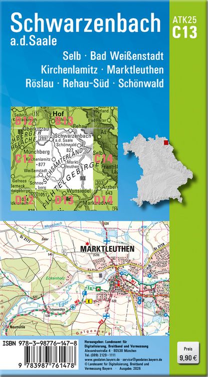 Produktbild: ATK25-C13 Schwarzenbach a.d.Saale (Amtliche Topographische K