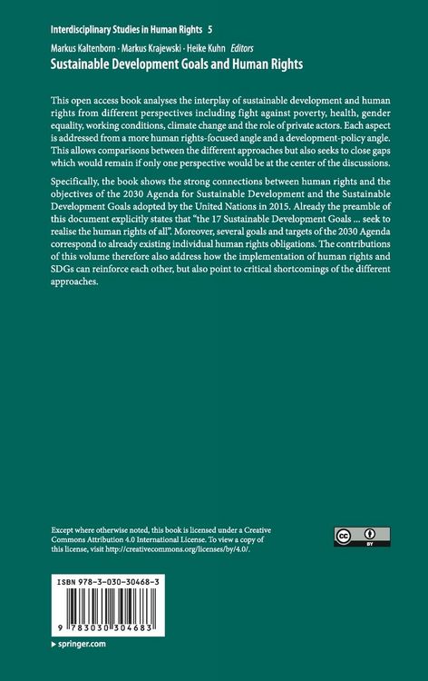 Produktbild: Sustainable Development Goals and Human Rights