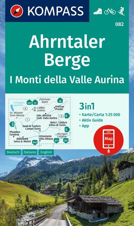 Bild vom Artikel KOMPASS Wanderkarte 082 Ahrntaler Berge / I Monti della Valle Aurina 1:25.000 vom Autor 