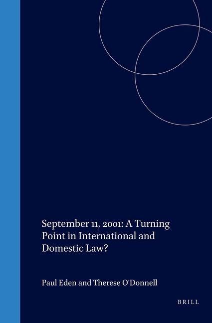 Produktbild: September 11, 2001: A Turning Point in International and Domestic Law?