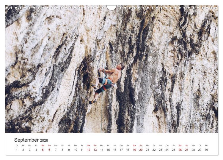 Produktbild: Klettern - Immer weiter hoch hinauf (Wandkalender 2026 DIN A3 quer), CALVENDO Monatskalender