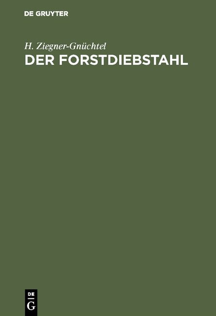 Produktbild: Der Forstdiebstahl
