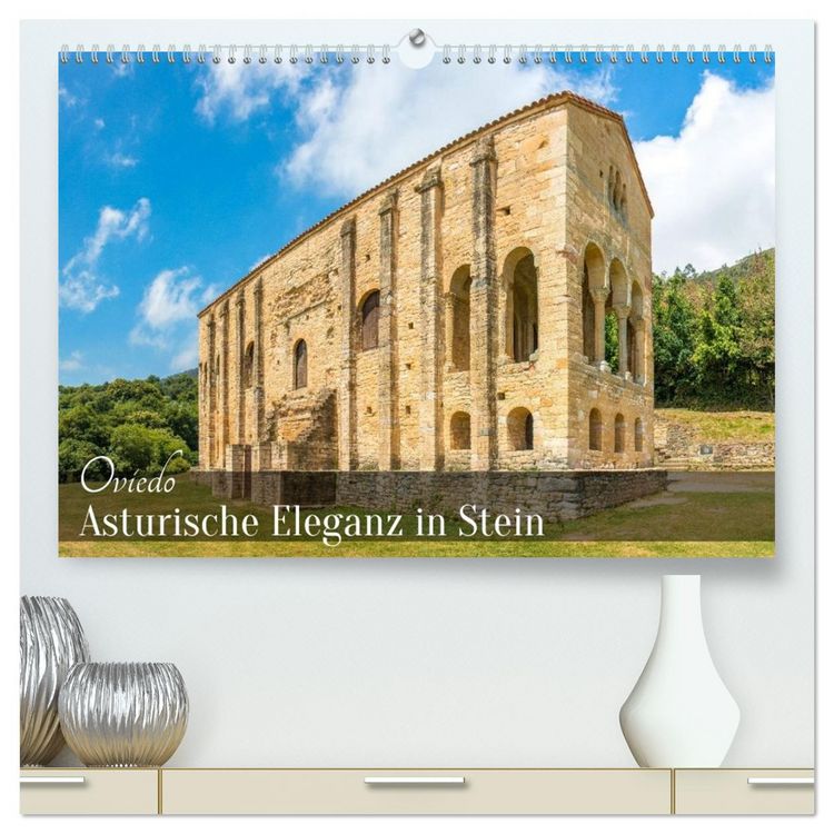 Produktbild: Oviedo - Asturische Eleganz in Stein (hochwertiger Premium Wandkalender 2026 DIN A2 quer), Kunstdruck in Hochglanz