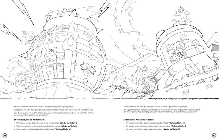 Produktbild: Sonic The Hedgehog: Das offizielle Abenteuer-Malbuch - Deine Entscheidungen, deine Geschichte!