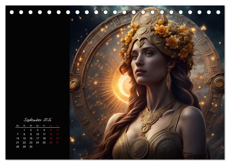 Produktbild: KI Tierkreiszeichen (Tischkalender 2026 DIN A5 quer), CALVENDO Monatskalender