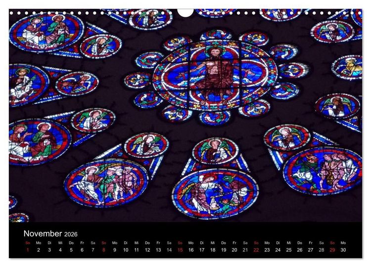 Produktbild: Bilder aus Licht - Notre Dame de Chartres (Wandkalender 2026 DIN A3 quer), CALVENDO Monatskalender