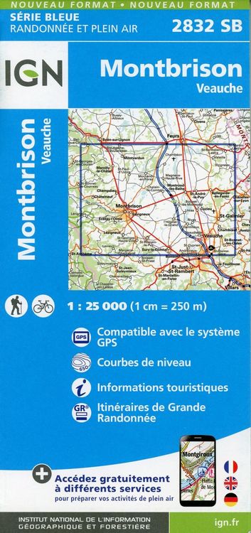 Produktbild: Montbrison - Veauche 1:25 000