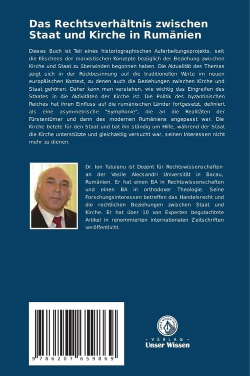 Produktbild: Das Rechtsverh&auml;ltnis zwischen Staat und Kirche in Rum&auml;nien
