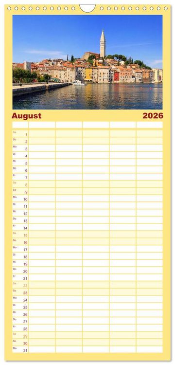 Produktbild: Familienplaner 2026 - Kroatien mit 5 Spalten (Wandkalender, 21 x 45 cm) CALVENDO