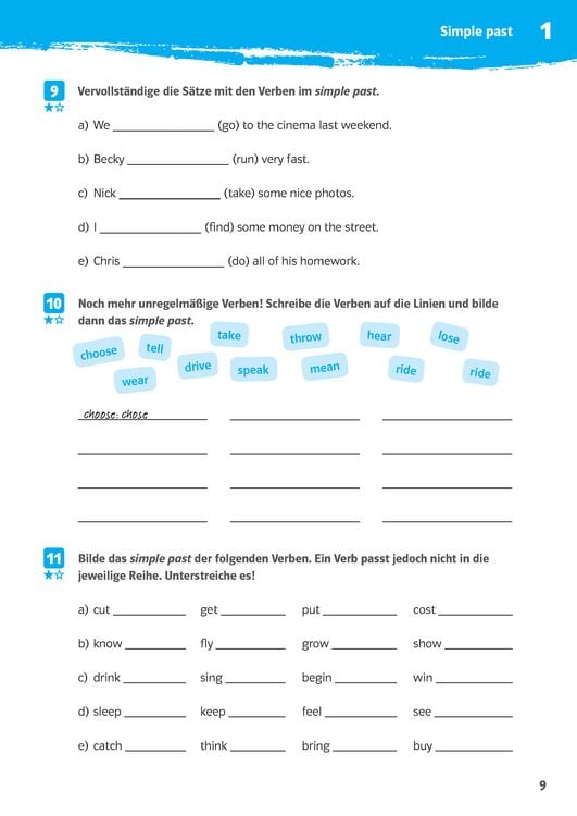 Produktbild: Klett 10-Minuten-Training Englisch Grammatik Simple Past und Present Perfect 6./7. Klasse