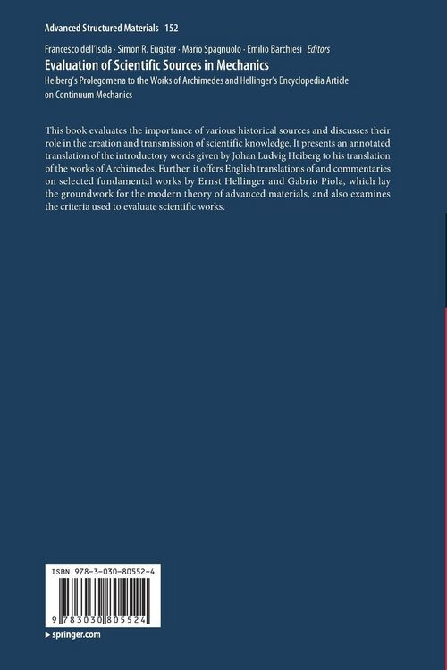 Produktbild: Evaluation of Scientific Sources in Mechanics