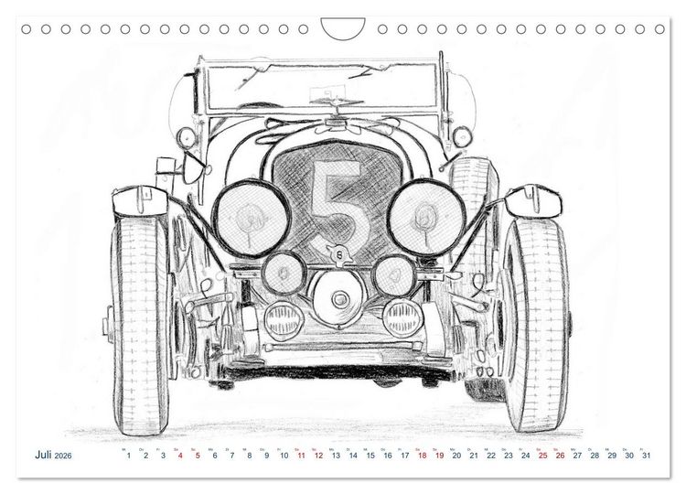 Produktbild: Vintage Sports Cars (Wandkalender 2026 DIN A4 quer), CALVENDO Monatskalender