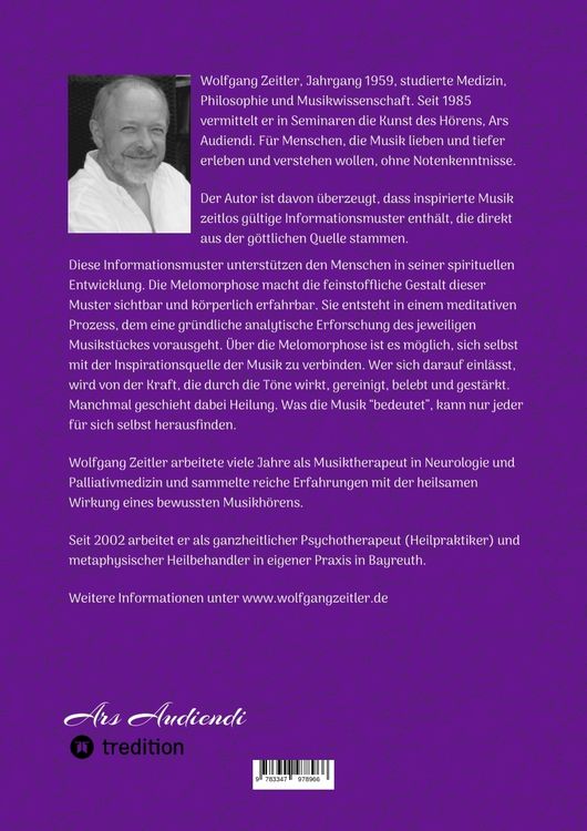 Produktbild: J.S. Bach - Melomorphosen: Fr&uuml;chte der Musikmeditation, sichtbar gemachte Informationsmatrix ausgew&auml;hlter Musikst&uuml;cke, Gestaltwerkzeuge f&uuml;r Musikh&ouml;rer