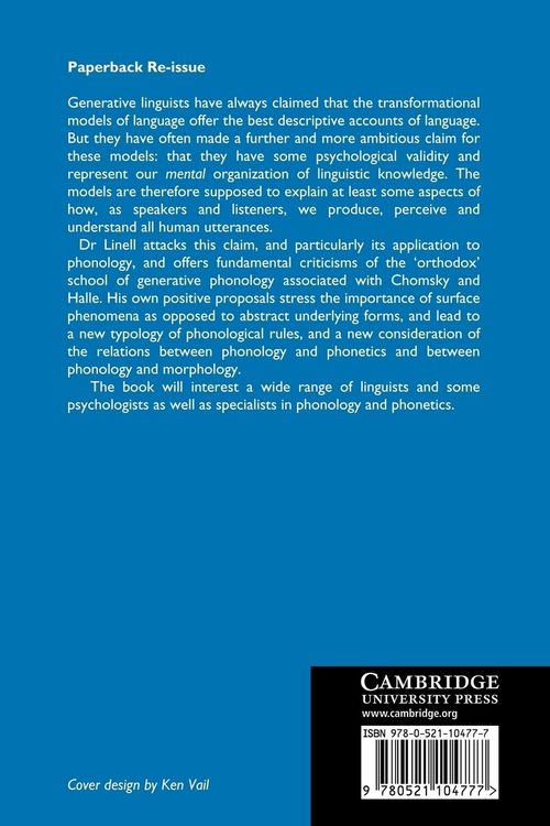 Produktbild: Psychological Reality in Phonology