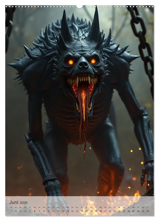 Produktbild: &Auml;gyptische Mythologie - G&ouml;tter, Helden und Monster (hochwertiger Premium Wandkalender 2026 DIN A2 hoch), Kunstdruck in Hochglanz