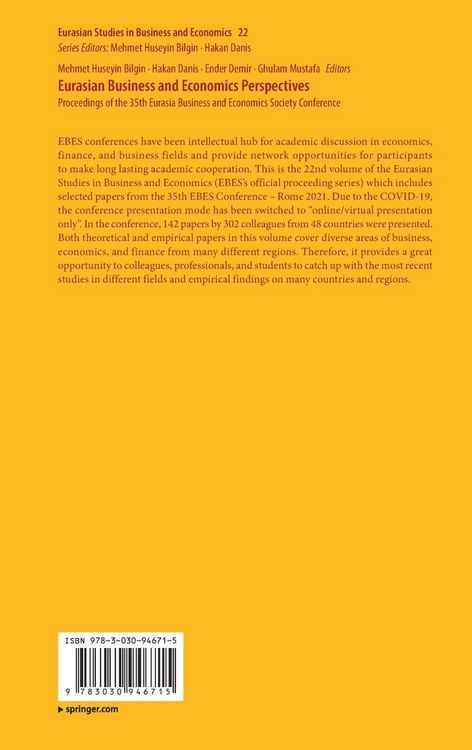 Produktbild: Eurasian Business and Economics Perspectives