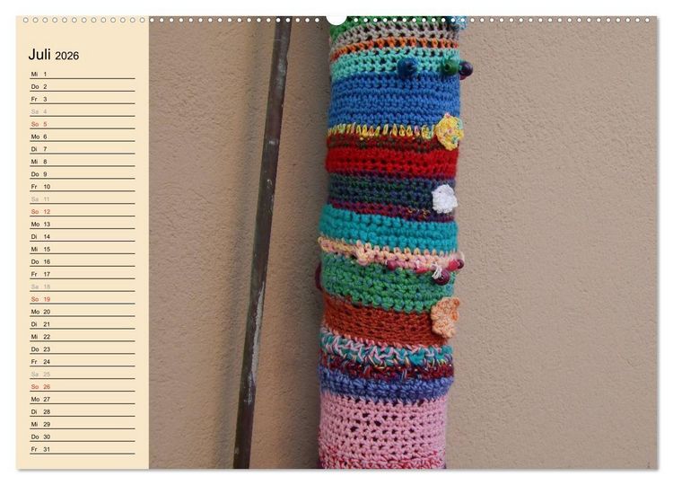 Produktbild: Urban Knitting L&uuml;neburg (hochwertiger Premium Wandkalender 2026 DIN A2 quer), Kunstdruck in Hochglanz