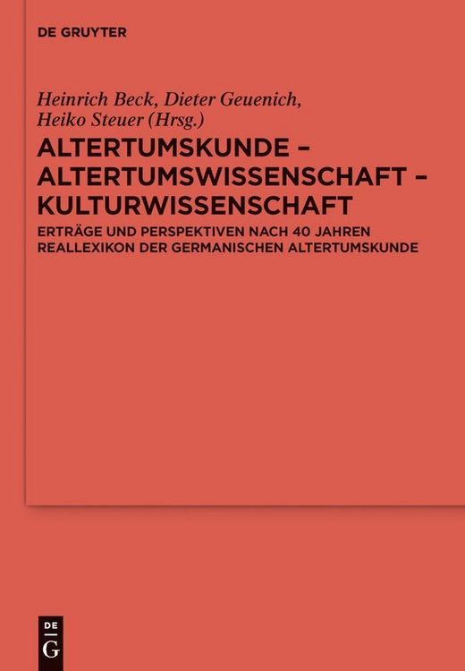 Produktbild: Altertumskunde - Altertumswissenschaft - Kulturwissenschaft