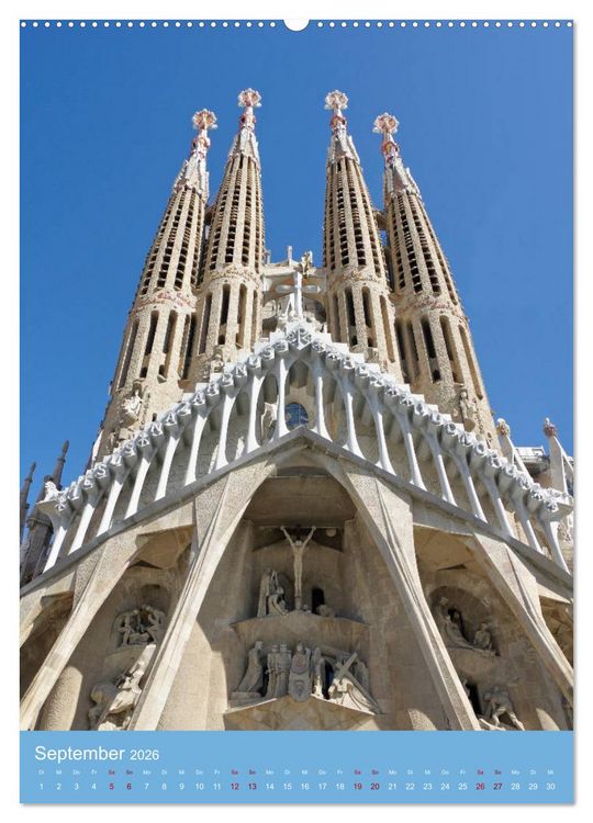 Produktbild: Sagrada Fam&iacute;lia - Gaud&iacute;s unvollendetes Meisterwerk (Wandkalender 2026 DIN A2 hoch), CALVENDO Monatskalender