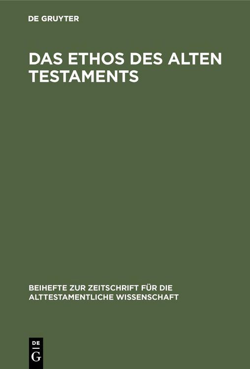 Produktbild: Das Ethos des Alten Testaments