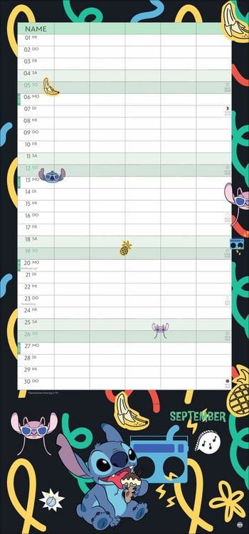 Produktbild: Stitch Familienplaner 2027